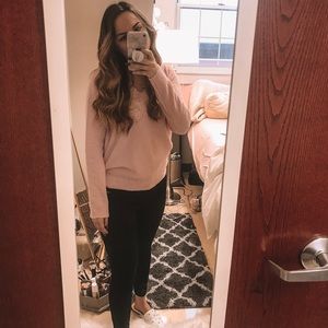 Pink Fuzzy Loft Sweater